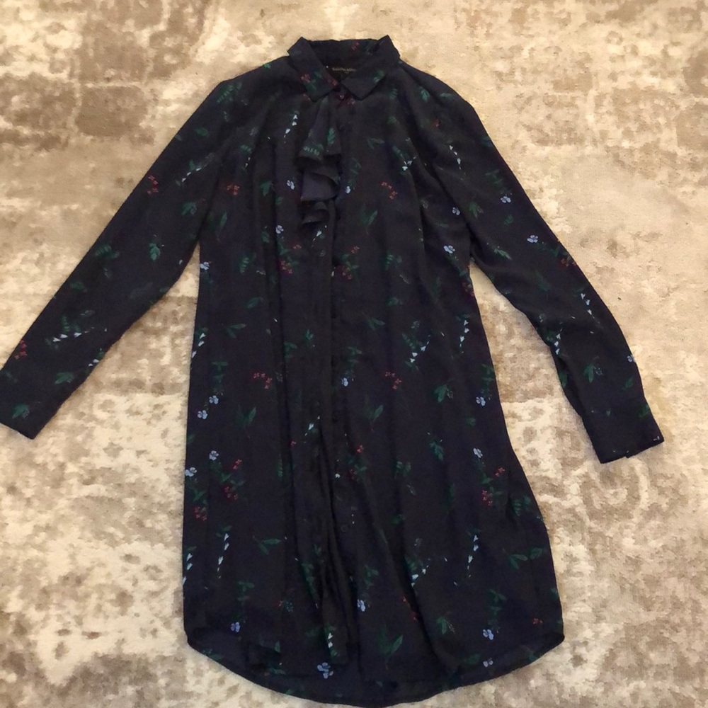 Navy floral dress